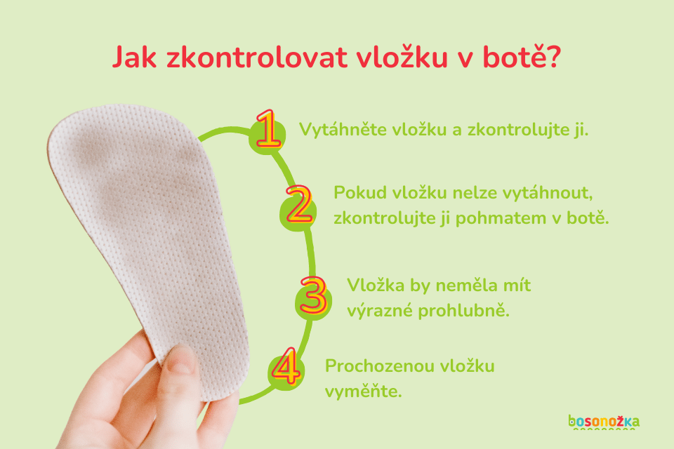 Jak zkontrolovat vložku v botě